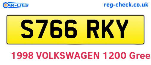 S766RKY are the vehicle registration plates.