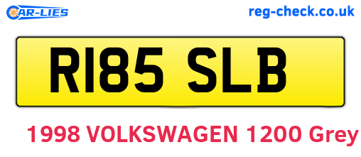 R185SLB are the vehicle registration plates.