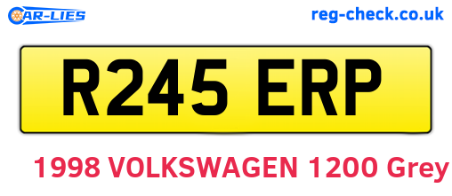 R245ERP are the vehicle registration plates.