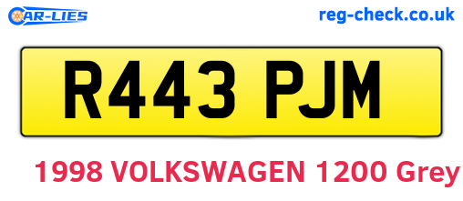 R443PJM are the vehicle registration plates.