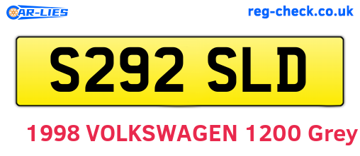 S292SLD are the vehicle registration plates.