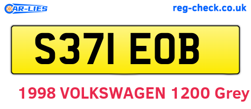 S371EOB are the vehicle registration plates.