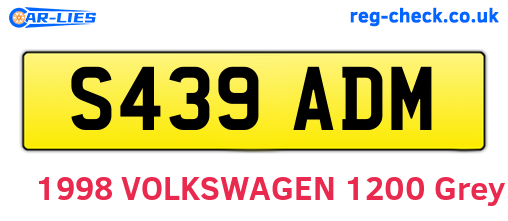 S439ADM are the vehicle registration plates.
