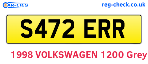S472ERR are the vehicle registration plates.