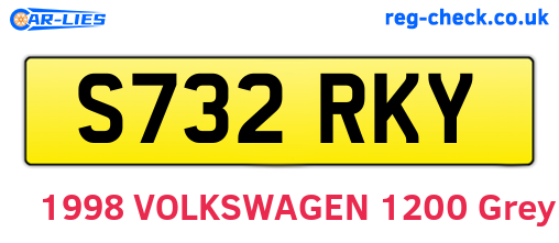 S732RKY are the vehicle registration plates.