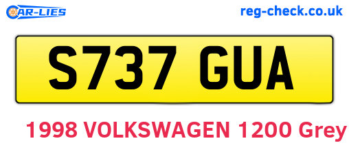 S737GUA are the vehicle registration plates.