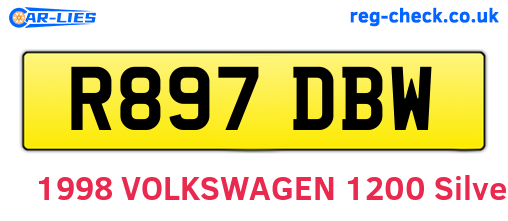 R897DBW are the vehicle registration plates.