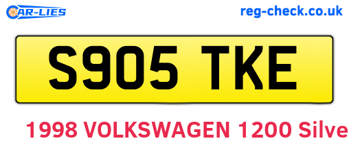 S905TKE are the vehicle registration plates.