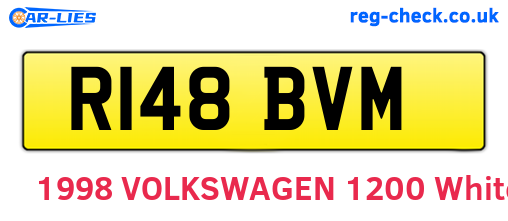 R148BVM are the vehicle registration plates.