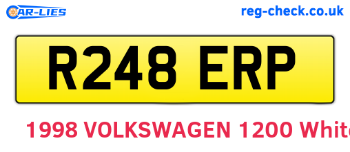 R248ERP are the vehicle registration plates.