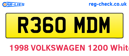 R360MDM are the vehicle registration plates.