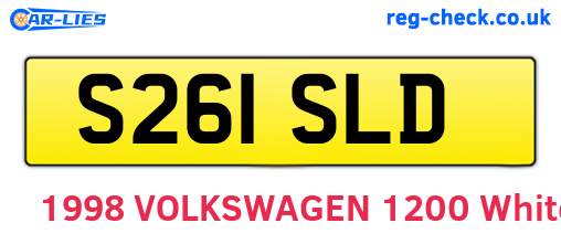 S261SLD are the vehicle registration plates.