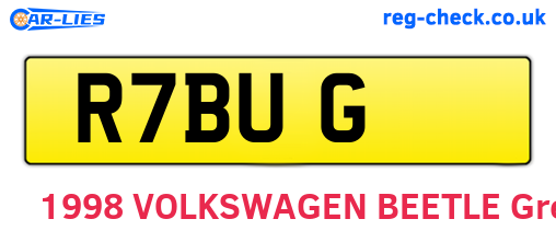 R7BUG are the vehicle registration plates.