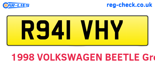 R941VHY are the vehicle registration plates.