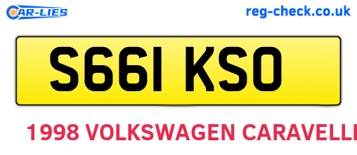 S661KSO are the vehicle registration plates.