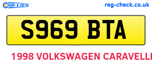 S969BTA are the vehicle registration plates.