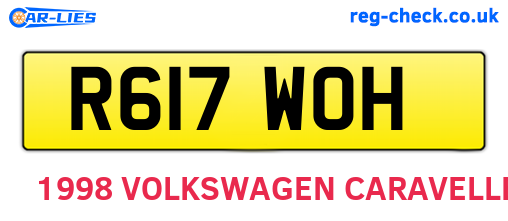 R617WOH are the vehicle registration plates.