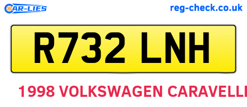 R732LNH are the vehicle registration plates.