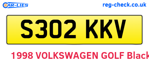 S302KKV are the vehicle registration plates.