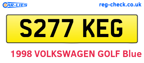 S277KEG are the vehicle registration plates.