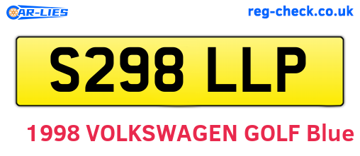 S298LLP are the vehicle registration plates.