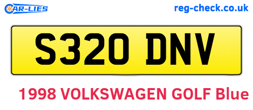 S320DNV are the vehicle registration plates.