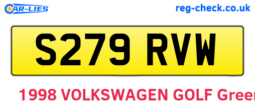 S279RVW are the vehicle registration plates.