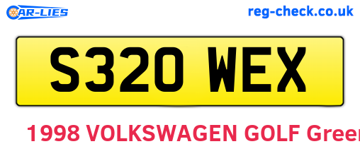 S320WEX are the vehicle registration plates.