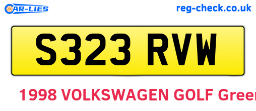 S323RVW are the vehicle registration plates.