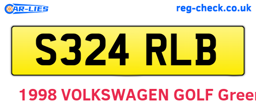 S324RLB are the vehicle registration plates.