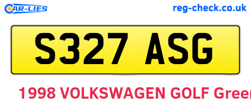 S327ASG are the vehicle registration plates.