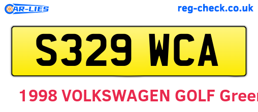 S329WCA are the vehicle registration plates.