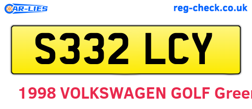 S332LCY are the vehicle registration plates.