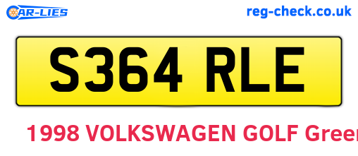 S364RLE are the vehicle registration plates.
