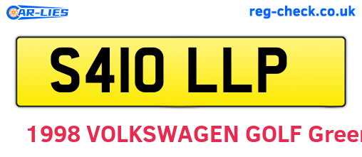 S410LLP are the vehicle registration plates.