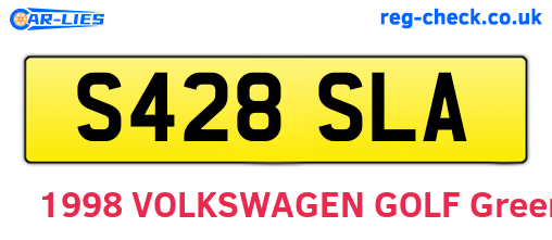 S428SLA are the vehicle registration plates.