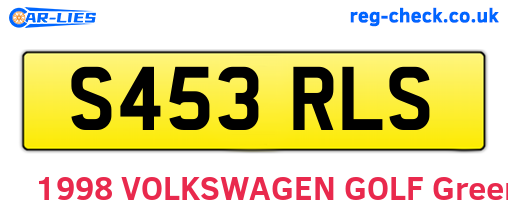 S453RLS are the vehicle registration plates.
