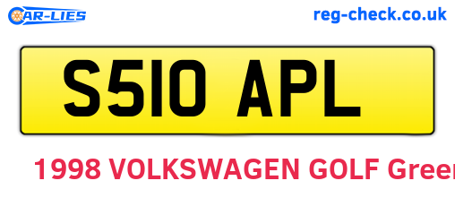 S510APL are the vehicle registration plates.