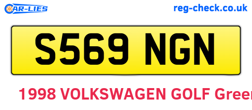 S569NGN are the vehicle registration plates.