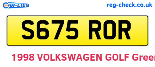 S675ROR are the vehicle registration plates.