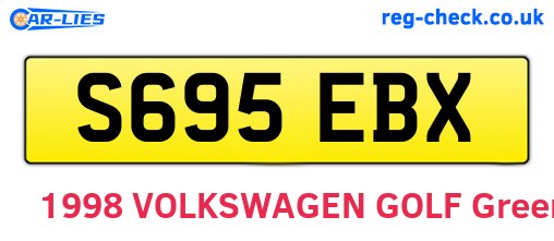 S695EBX are the vehicle registration plates.