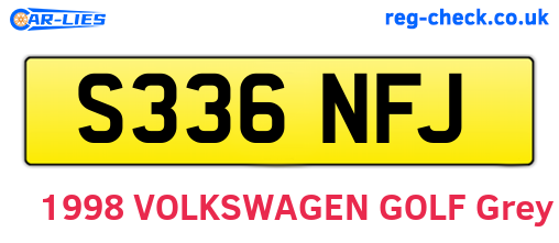 S336NFJ are the vehicle registration plates.