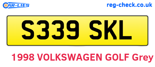 S339SKL are the vehicle registration plates.