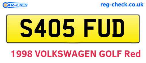 S405FUD are the vehicle registration plates.