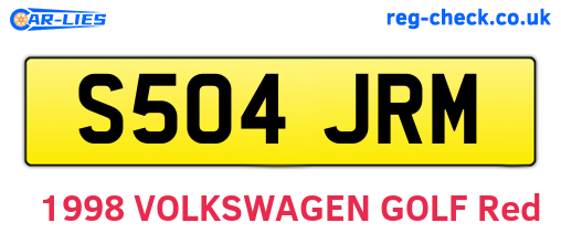 S504JRM are the vehicle registration plates.