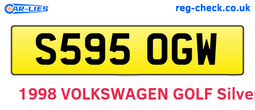 S595OGW are the vehicle registration plates.