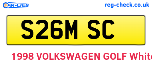 S26MSC are the vehicle registration plates.
