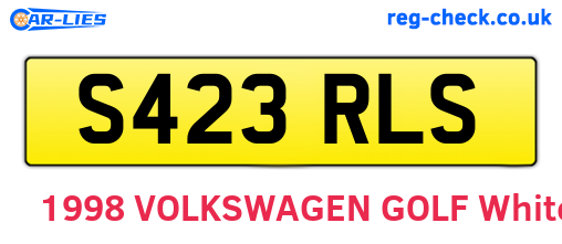 S423RLS are the vehicle registration plates.