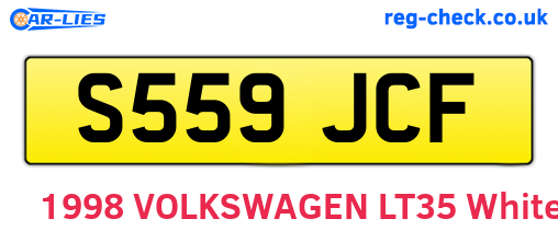 S559JCF are the vehicle registration plates.