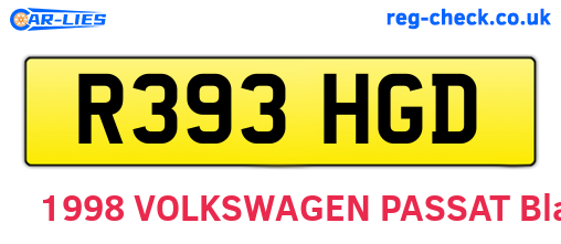 R393HGD are the vehicle registration plates.